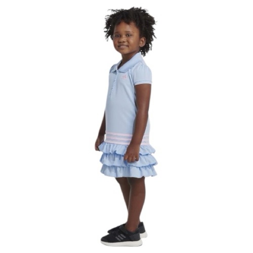 Adidas Sky Blue Polo Dress with Soft Pink Accents - Picture 4 of 6
